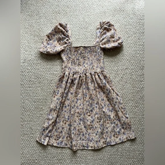 h&m midi floral dress Ladies - White/Peaches Strappy Midi Dress - Size: XL